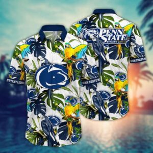 Penn State Nittany Lions Tropical Parrot Hawaiian Shirt