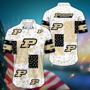 Purdue Boilermakers Mini Blossom Aloha Hawaiian Shirt