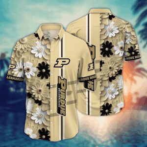 Purdue Boilermakers Tropical Aloha Floral Hawaiian Shirt