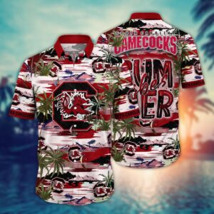 South Carolina Gamecocks Black Coconut Island Hawaiian Shirt