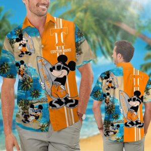 Tennessee Volunteers Mickey Mouse Love Surfing Hawaiian Shirt