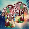 Texas A&M Aggies Thunder Strike Beach Palm Tree Hawaiian Shirt