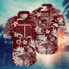 Texas A&M Aggies White Aloha Tropical Floral Hawaiian Shirt