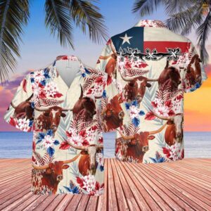 Texas Longhorns Funny Cow Hawaiian Shirt