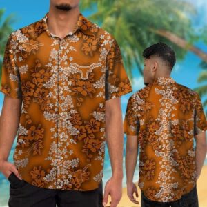 Texas Longhorns Mini Blossom Hawaiian Shirt