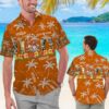 Texas Longhorns Tiki Pattern Customized Name Hawaiian Shirt