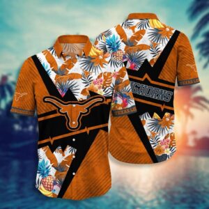 Texas Longhorns Tropical Pineapple Hawaiian Shirt