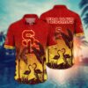 USC Trojans Flamingo Couple Tropical Leaf Hawaiian Shirt
