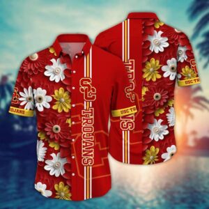USC Trojans Floral Hawaiian Shirt