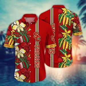 USC Trojans Tropical Floral Hawaiian Shirt