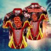 USC Trojans Tropical Leaf Armor Design Hawaiian Shirt