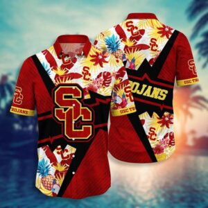 USC Trojans Tropical Pineapple Aloha Hawaiian Shirt
