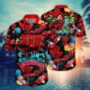 Wisconsin Badgers Black Palm Pineapple Hawaiian Shirt