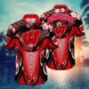 Wisconsin Badgers Tropical Leaf Armor Design Hawaiian Shirt